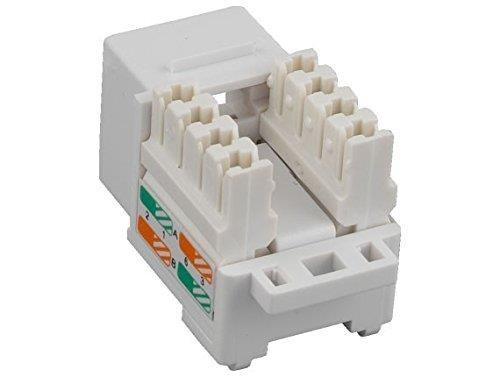 iMBAPrice (25-Pack) Cat6 RJ45 Punch-Down Keystone Jack in (White)