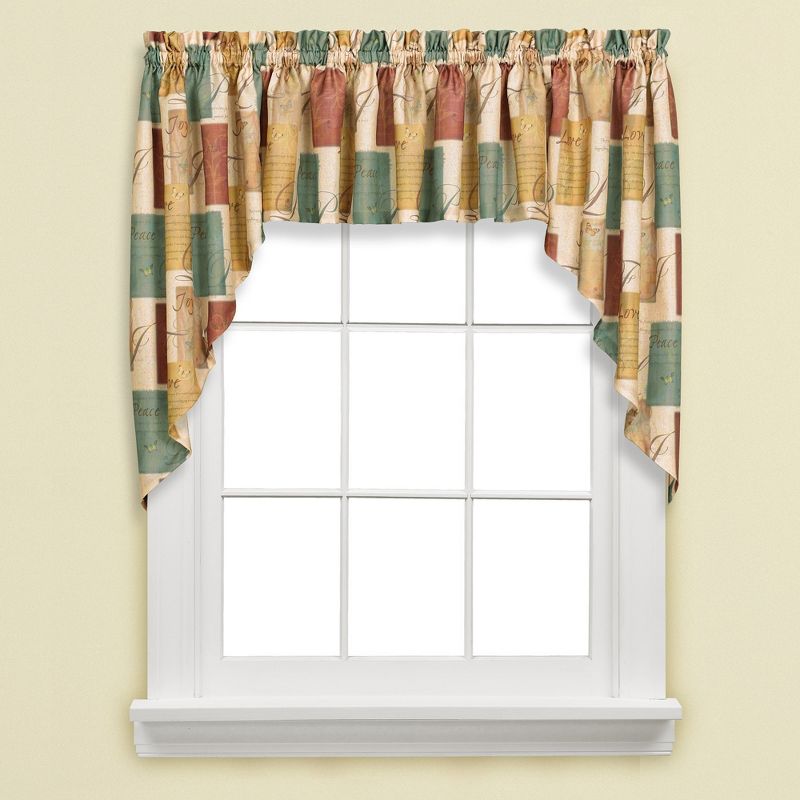 Saturday Knight Ltd Tranquility Warm Toned Palette window Swag - 58x35" Spice