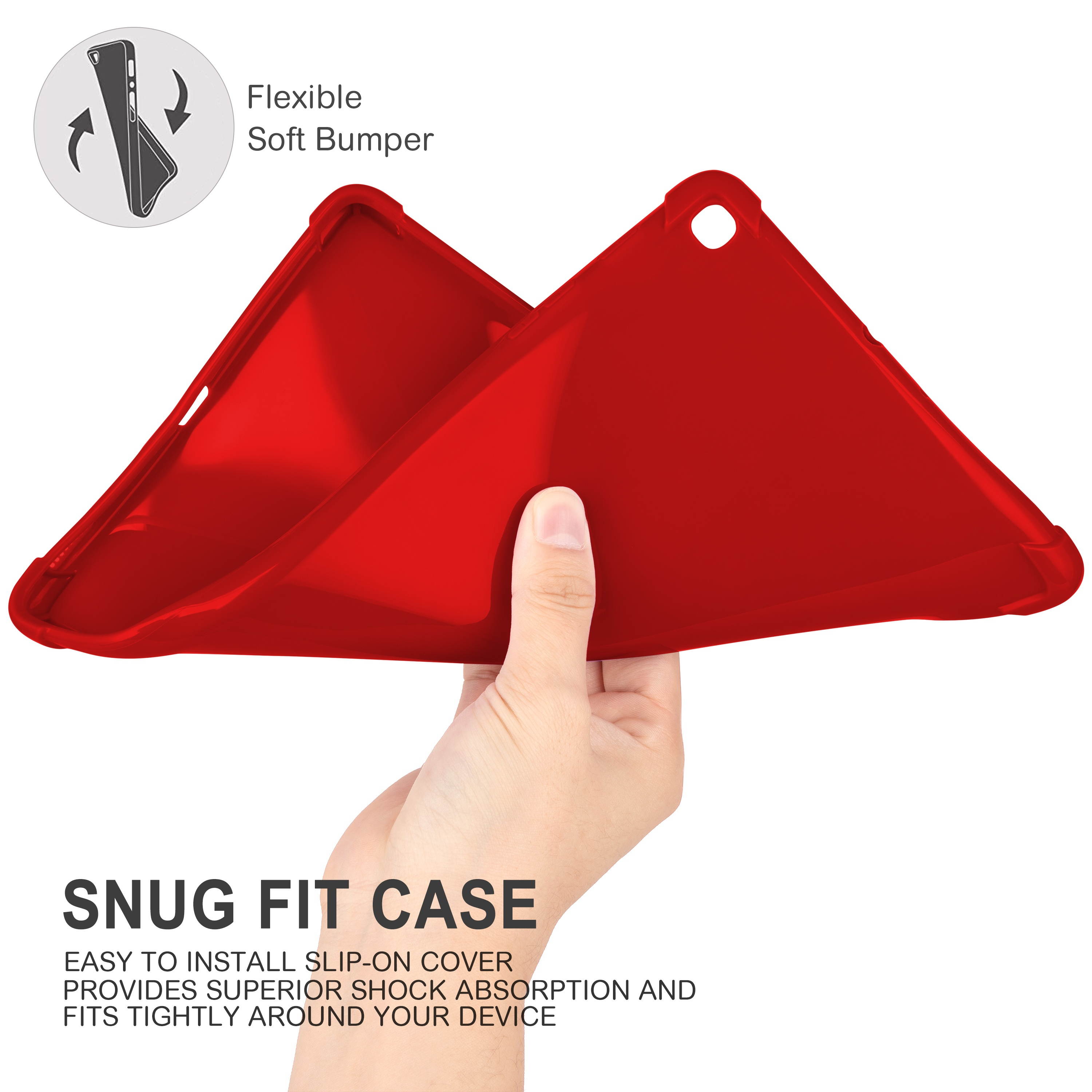 KIQ Slim & Lightweight Premium TPU Skin Case Cover for Samsung Galaxy Tab A7 10.4 2020 T500 SM-T500 [Black]