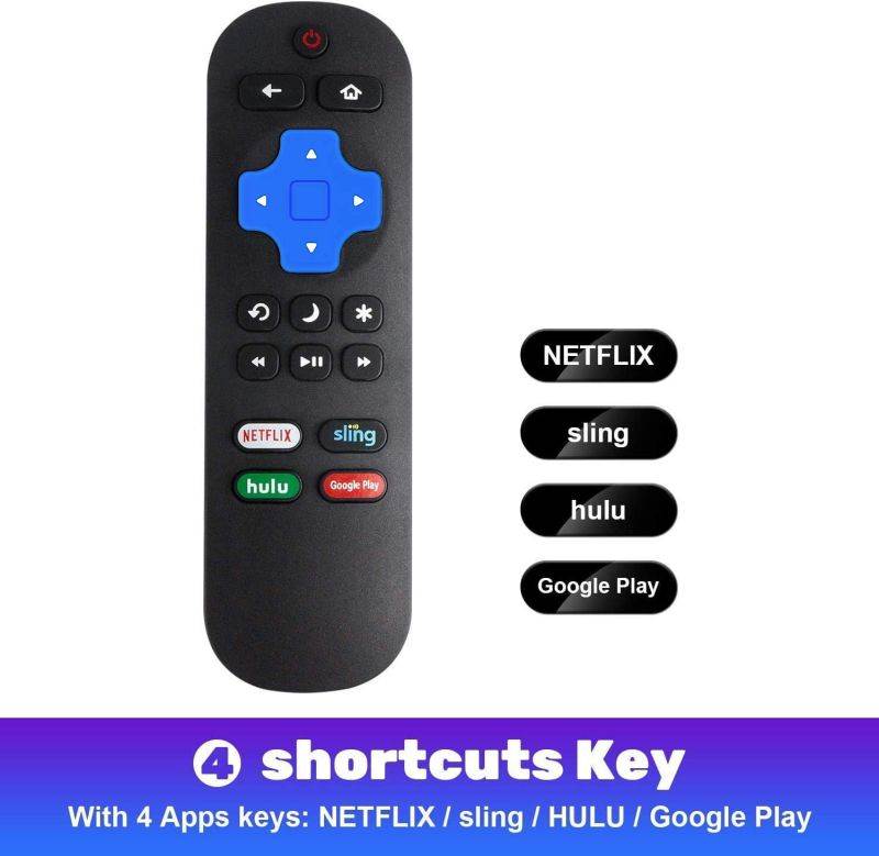 Motiexic Remote Control Compatible with Insignia NS-RCRUS-17 Roku TV NS-32DR420NA16 NS-32DR420NA16A NS-32DR420NA16B NS-40DR420NA16 NS-40DR420NA16B NS43DR710NA17 NS-43DR710NA17 NS-48DR420NA16