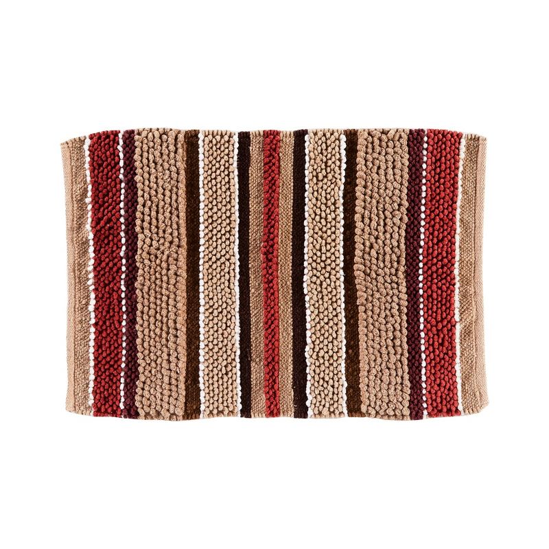 Saturday Knight Ltd Madison Stripe High Quality Colorful & Fresh Bath Rug - 20x30" Red