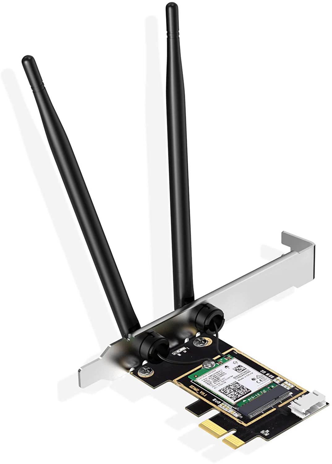 AX 3000Mbps WiFi 6 PCIE WiFi Card with Bluetooth 5.1 for PC AX200 PCI Express WiFi Bluetooth Adapter Dual Antenna Wireless MU-MIMO OFDMA for Desktop Computer (Suport Windows 10 64bit only)