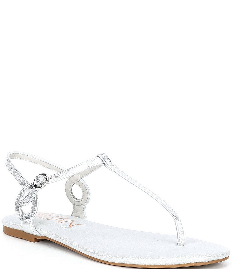 Deltan Olive Leather Thong Sandals