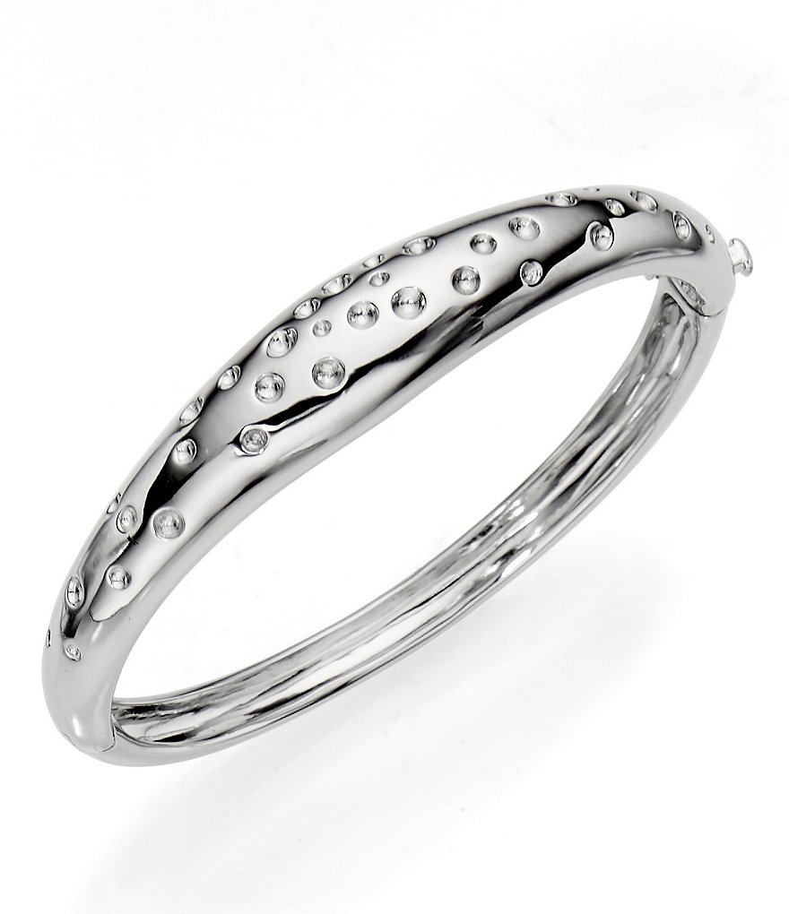 Nambe Dazzle Hinged Bangle Bracelet