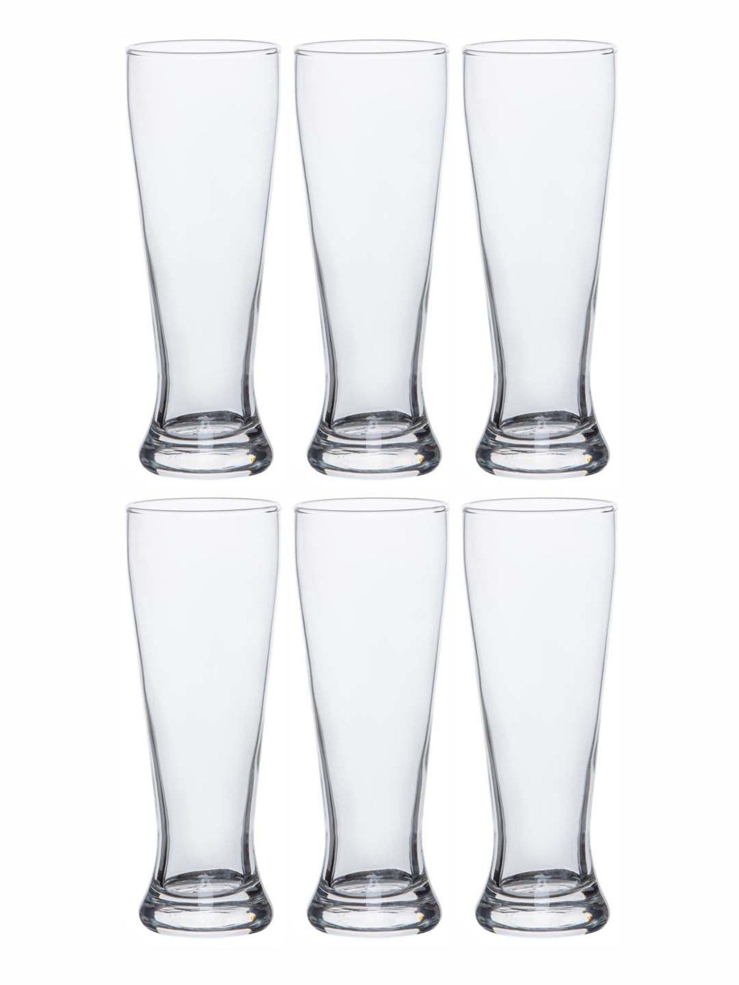 ROXX Bubbly Transparent Glass Beer Tumbler (0.475 L) - Set of 6