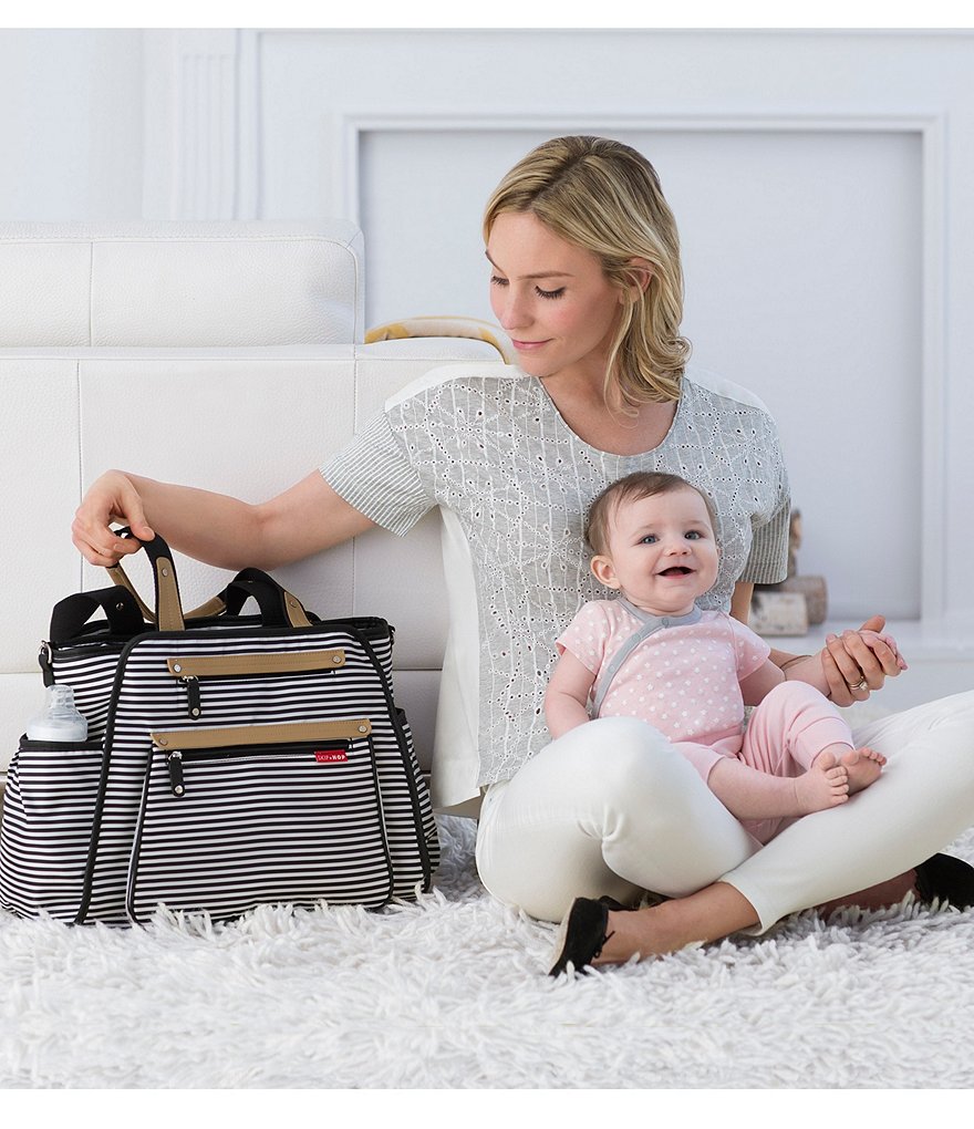 Skip Hop Grand Central Take It All Striped Diaper Bag
