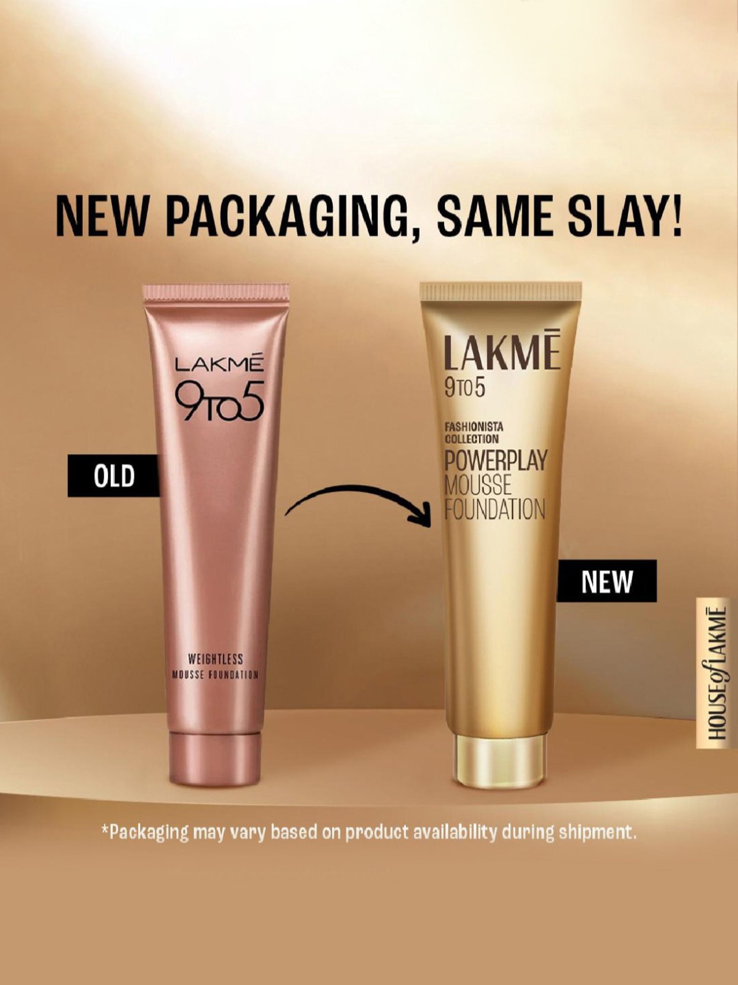 Lakme 9To5 Powerplay Mousse Foundation Rose Ivory - 25 gm