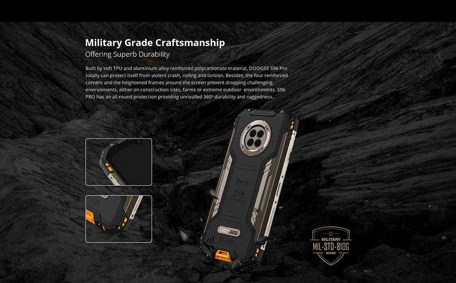 DOOGEE S96 Pro Triple Proofing Phone, 8GB+128GB, IP68 / IP69K Waterproof Dustproof Shockproof, 6350mAh Battery,  6.22 inch