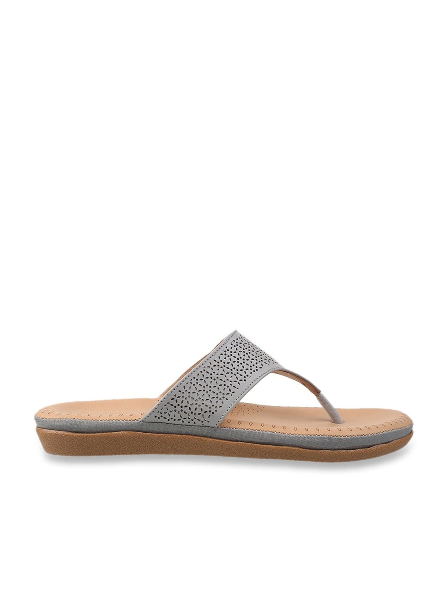 Walkway Women's Grey Thong Sandals
