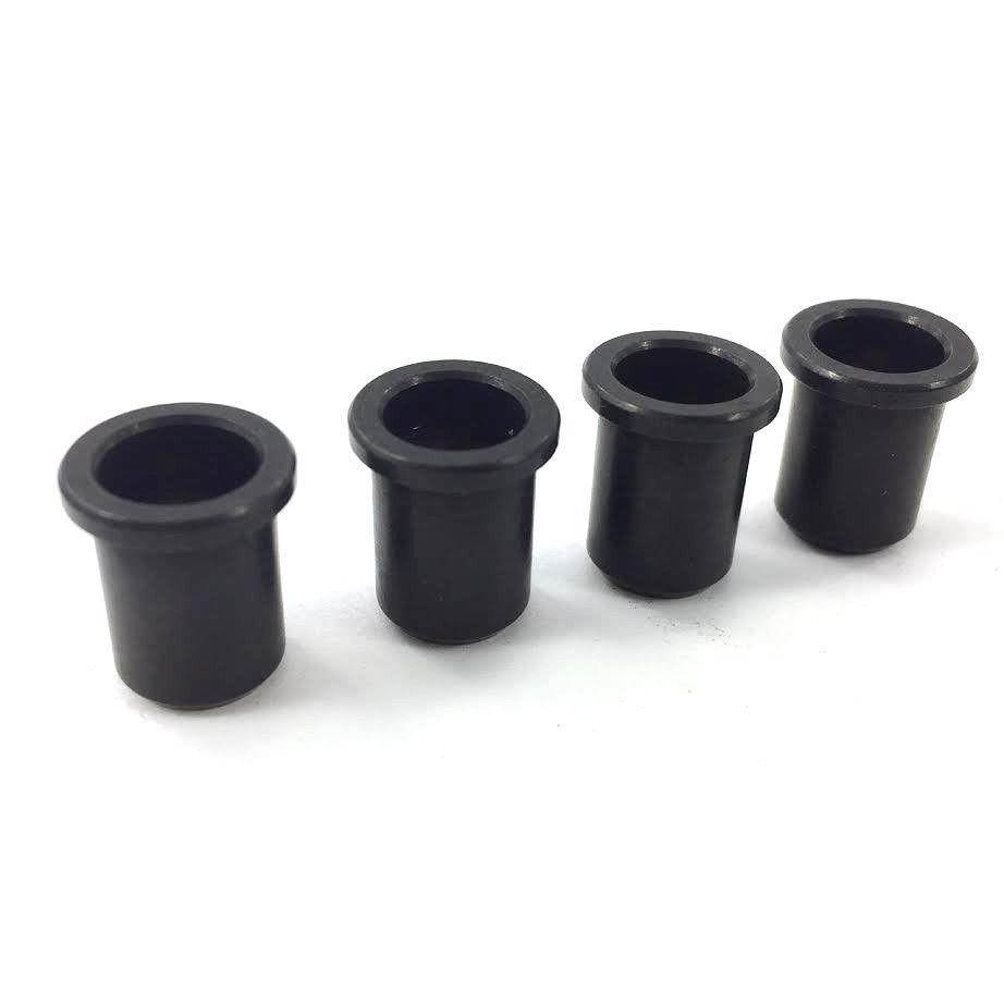 (4) Black Medium Length 3/8" Diameter Barrel Bass Body/String Ferrules BSF-M-B