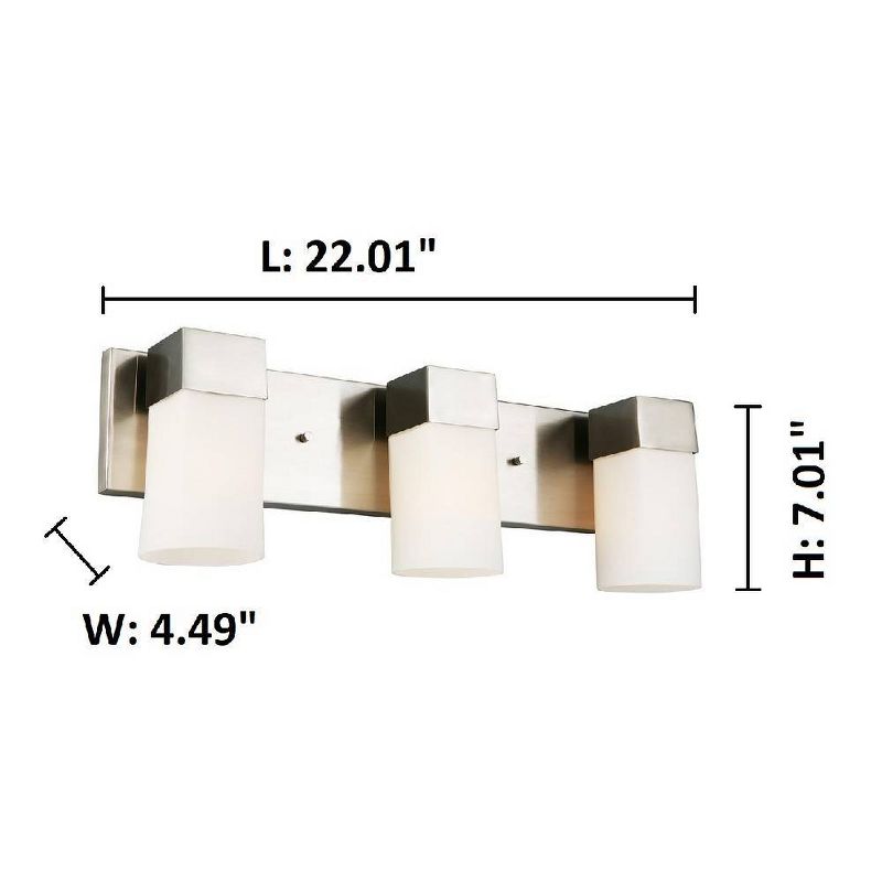 Ciara Springs 3 Vanity Light Silver/White - EGLO