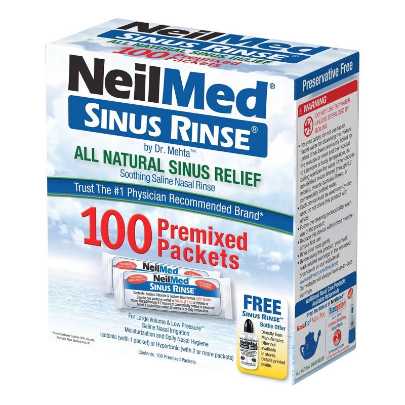 NeilMed Sinus Rinse Regular Refill Packets - 100ct