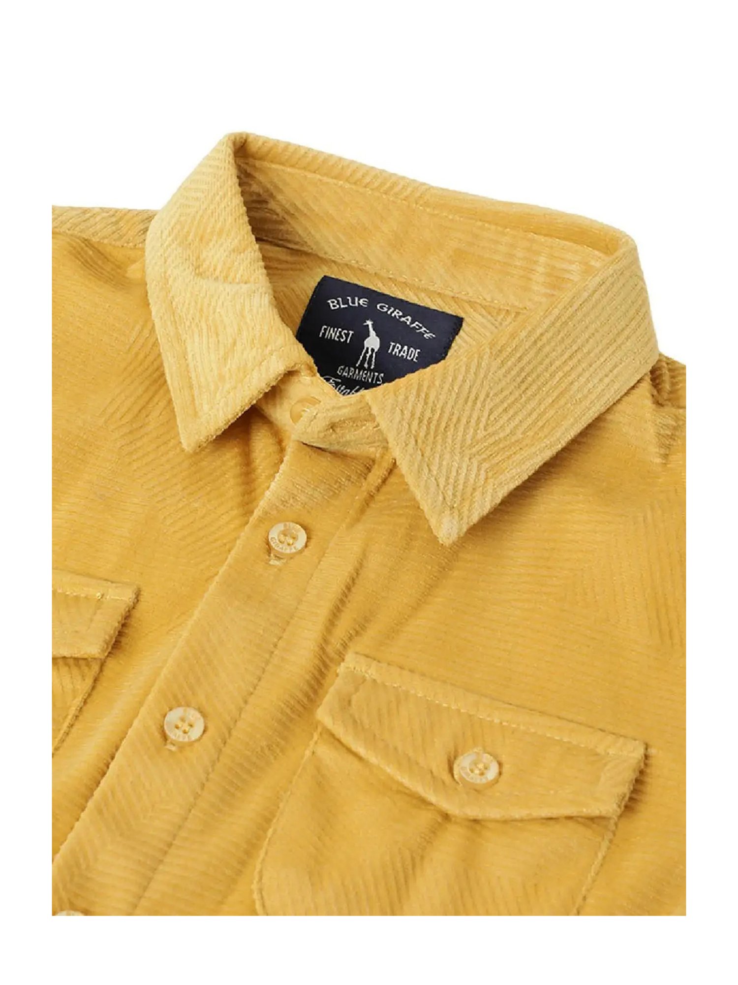 Blue Giraffe Kids Yellow Solid  Shirt
