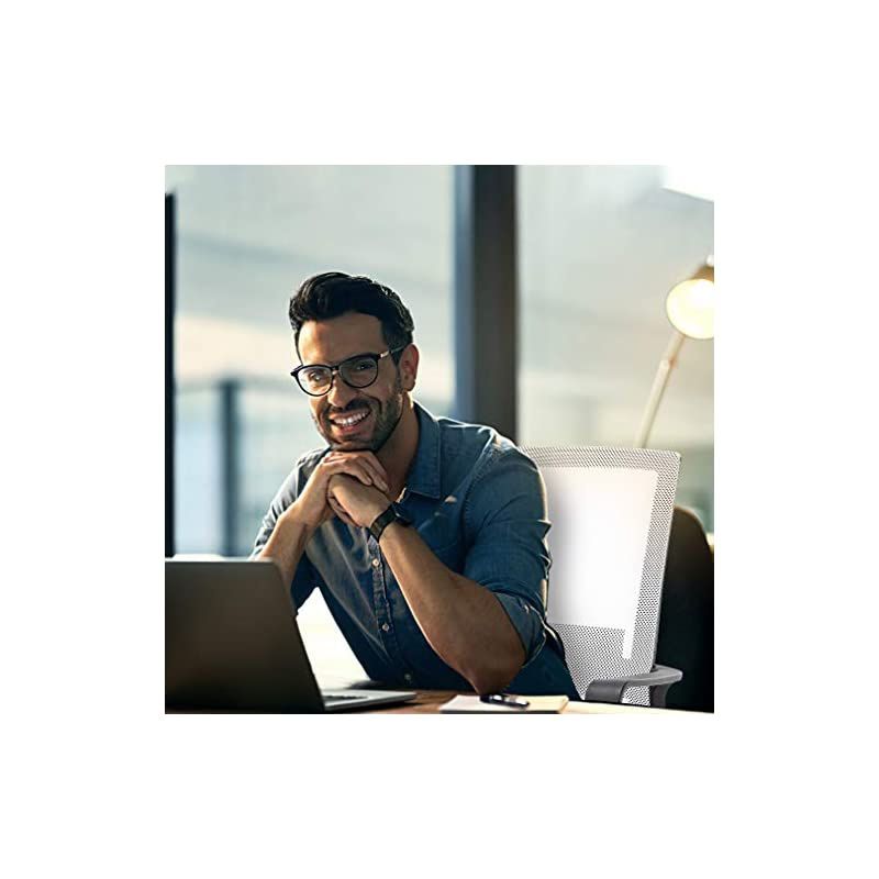 Office Chair Ergonomic Desk Chair Swivel Rolling Computer Chair Executive Lumbar Support Task Mesh Chair Adjustable Stool for Women Men (White)