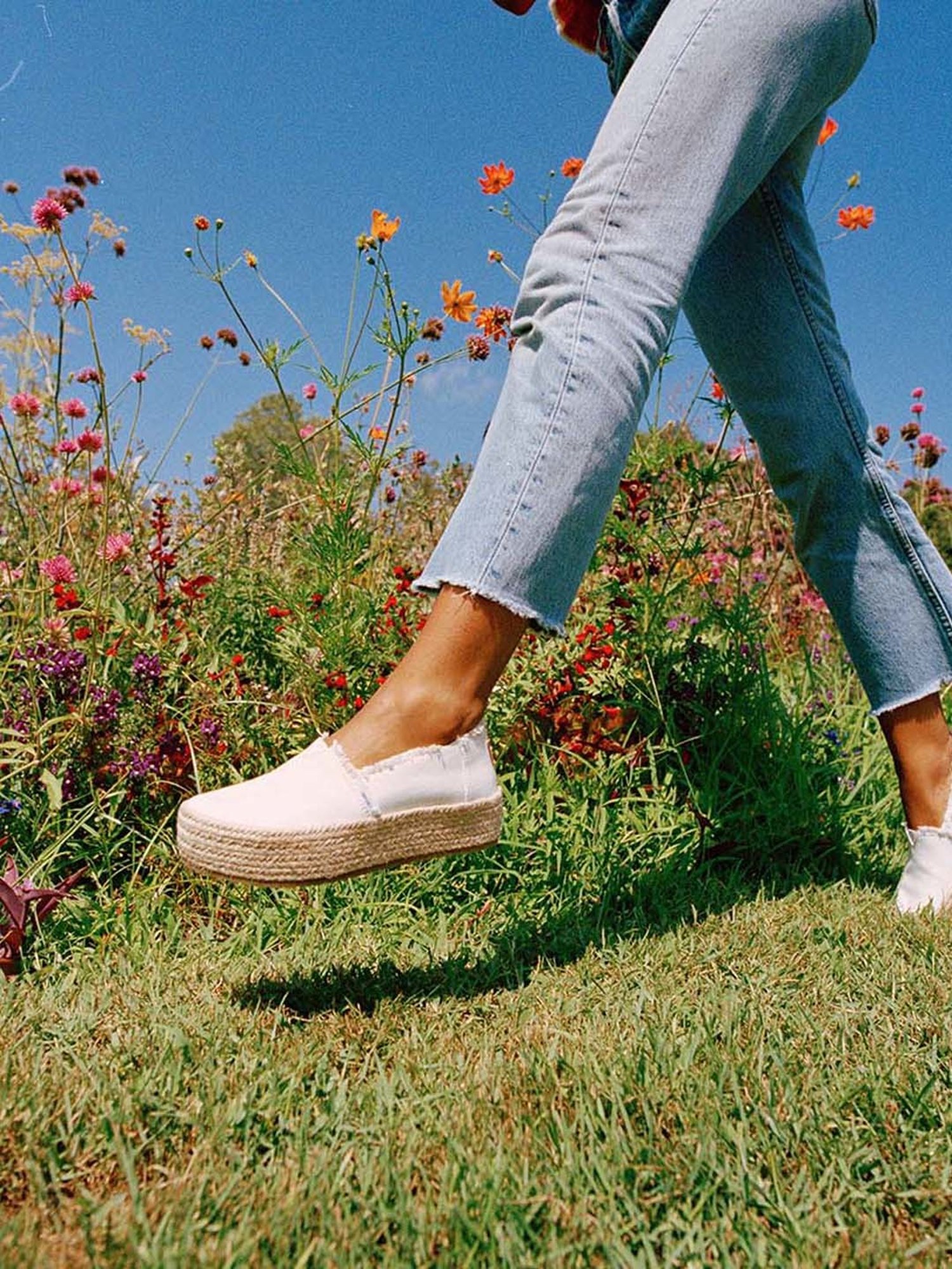 TOMS Valencia Rope Wrap Women's White Espadrille Shoes