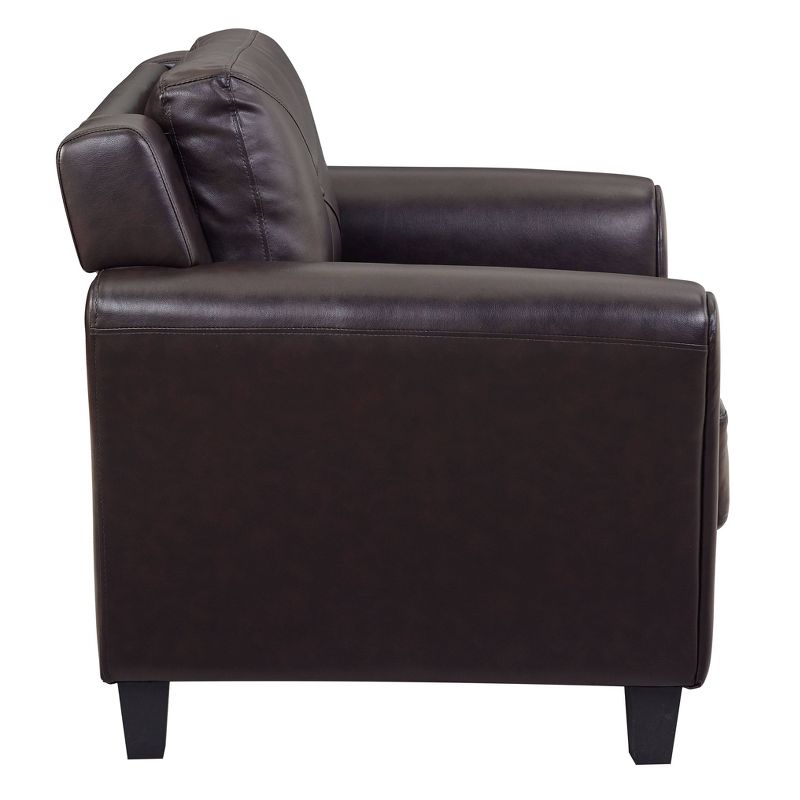 Helena Faux Leather Chair Java Brown - Lifestyle Solutions
