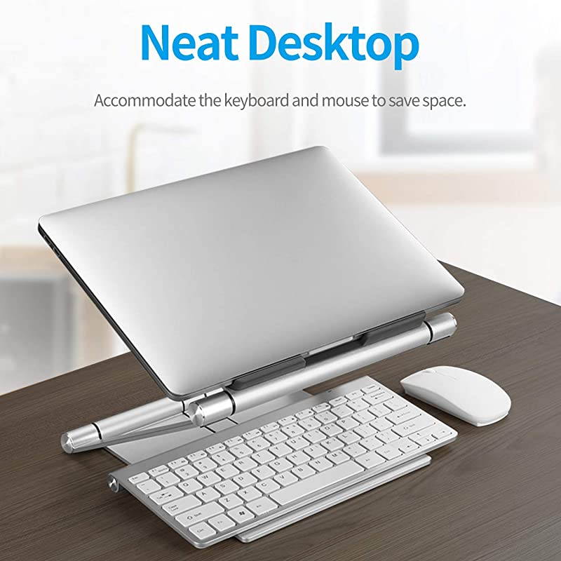 Stand MultiAngle Aluminum Ergonomic Foldable Riser Adjustable Notebook Stand Holder for MacBook ProAir HP Dell Lenovo Samsung Acer Huawei MateBook and Other s up to 17