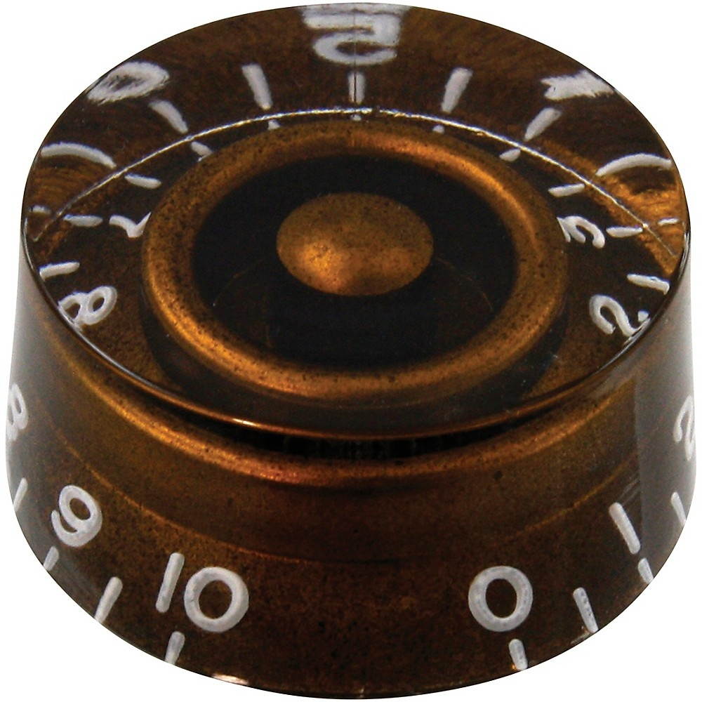 Allparts Set of 2 Chocolate Brown Speed Knobs Brown