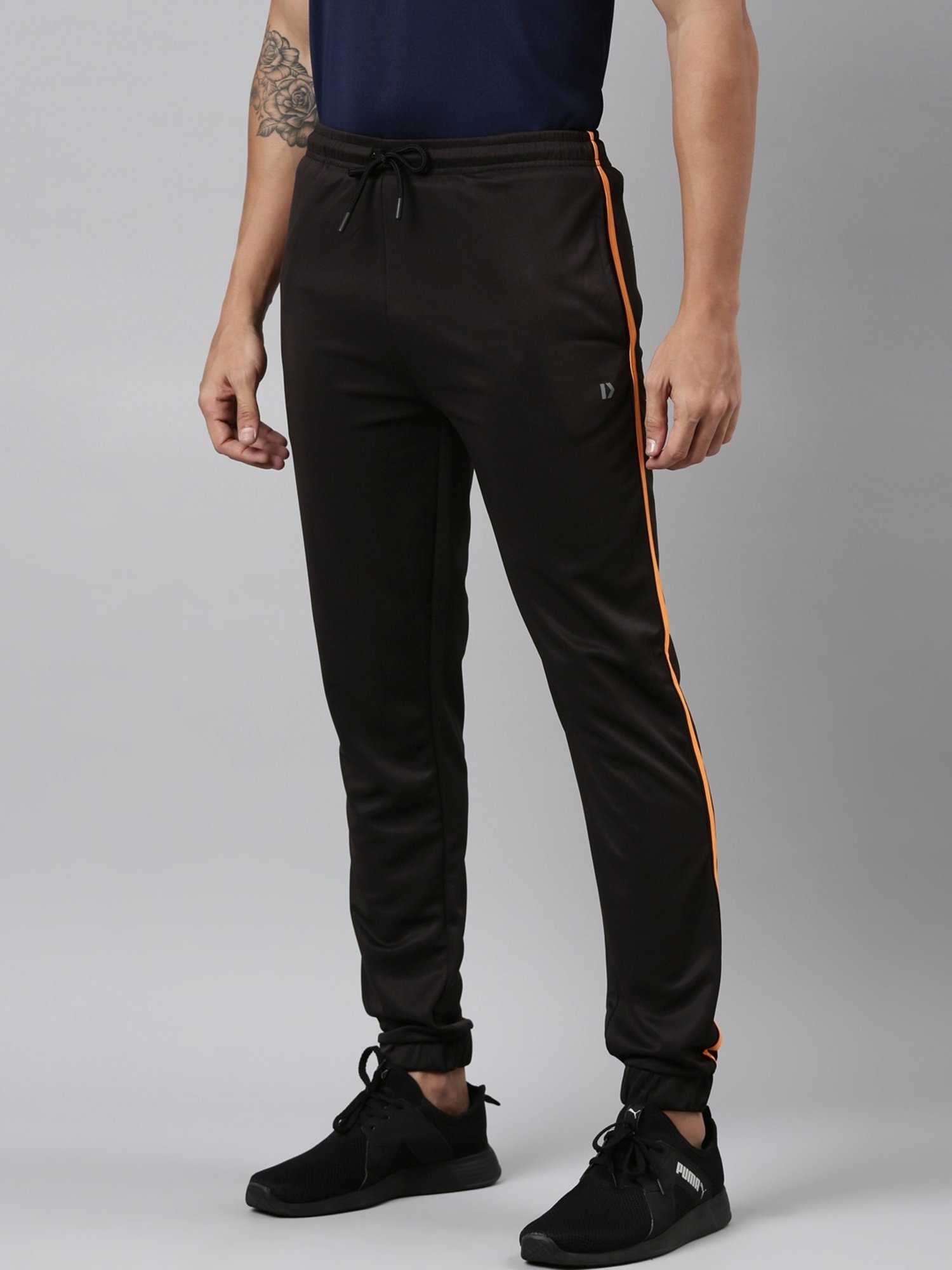 Dixcy Scott Originals Zed Black Cotton Regular Fit Sports Joggers