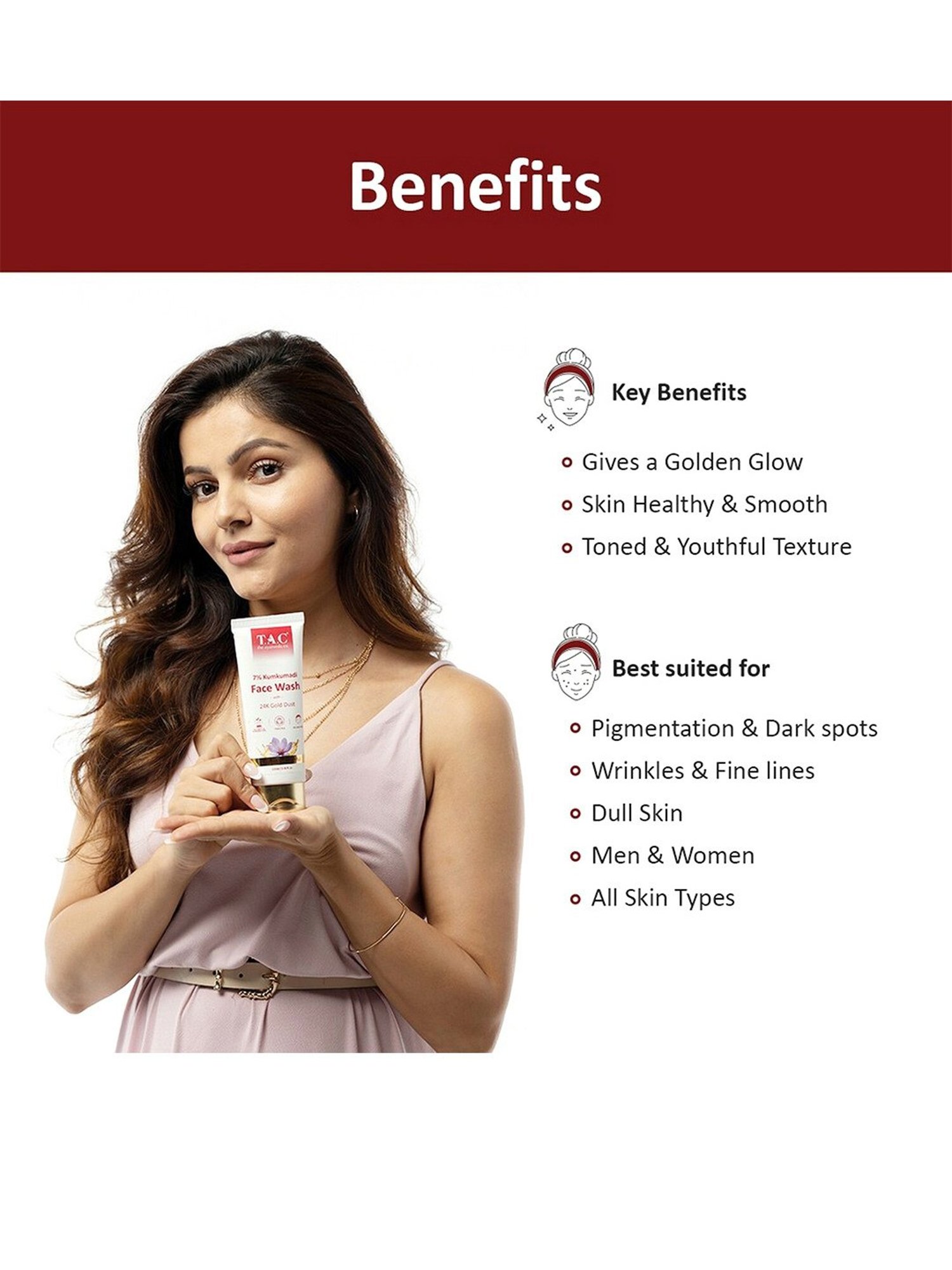 TAC - The Ayurveda Co. Kumkumadi Face Wash - 100 ml