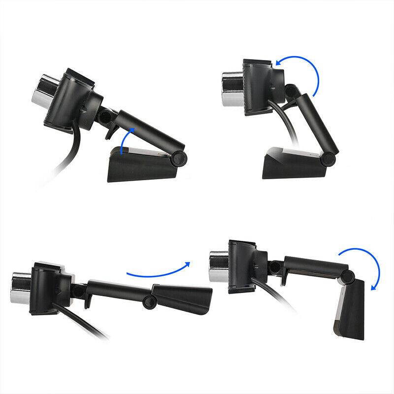 HD 720P Webcam Built-in Microphone Clip On Desktop Computer PC Camera for Video Calling Web Cam USB 2.0 Rotatable