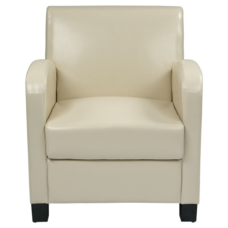 Eco Leather Club Chair Cream/Espresso - OSP Home Furnishings