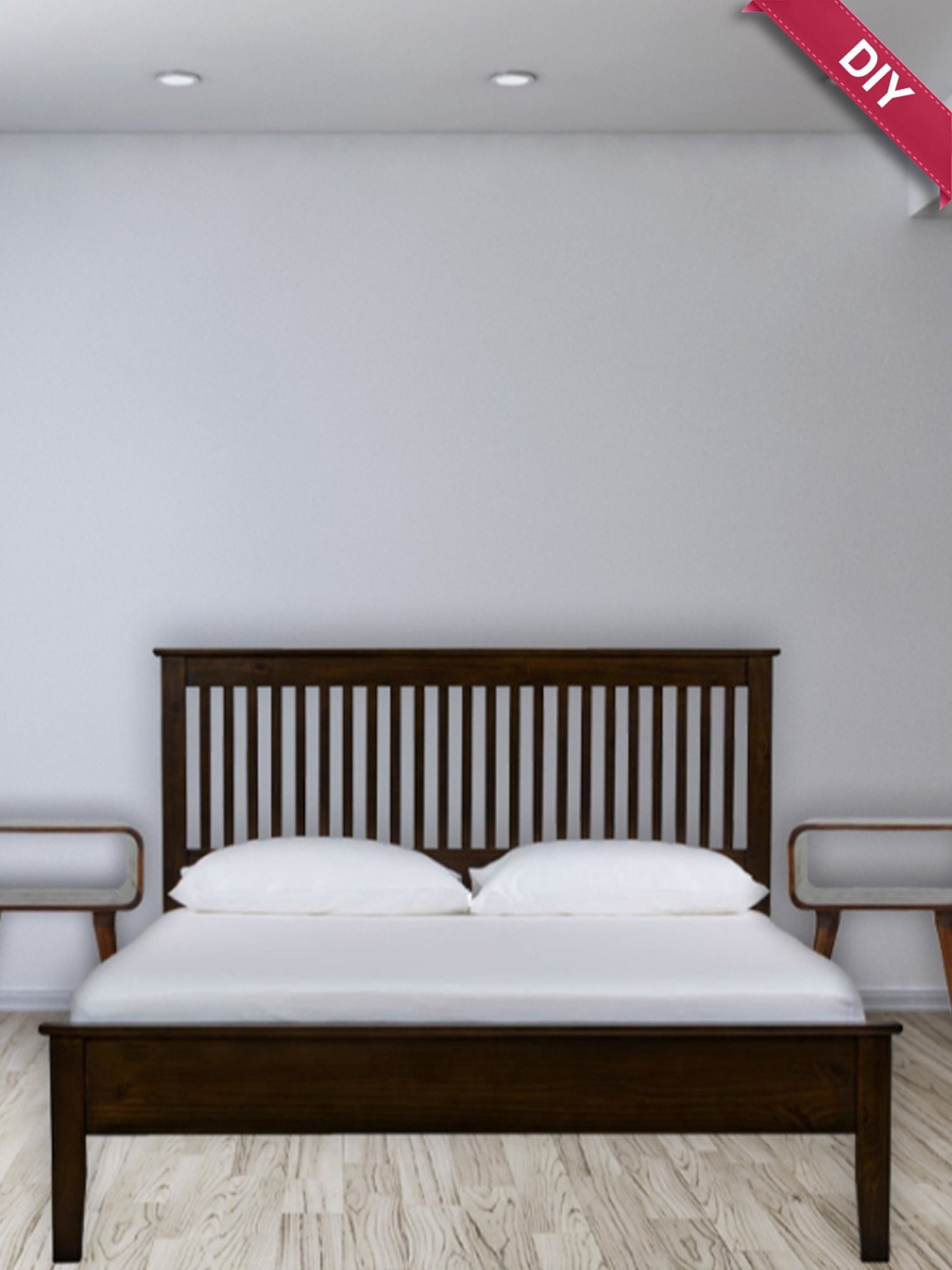 Ikiriya Avina Solid Dark Brown Wood End Table