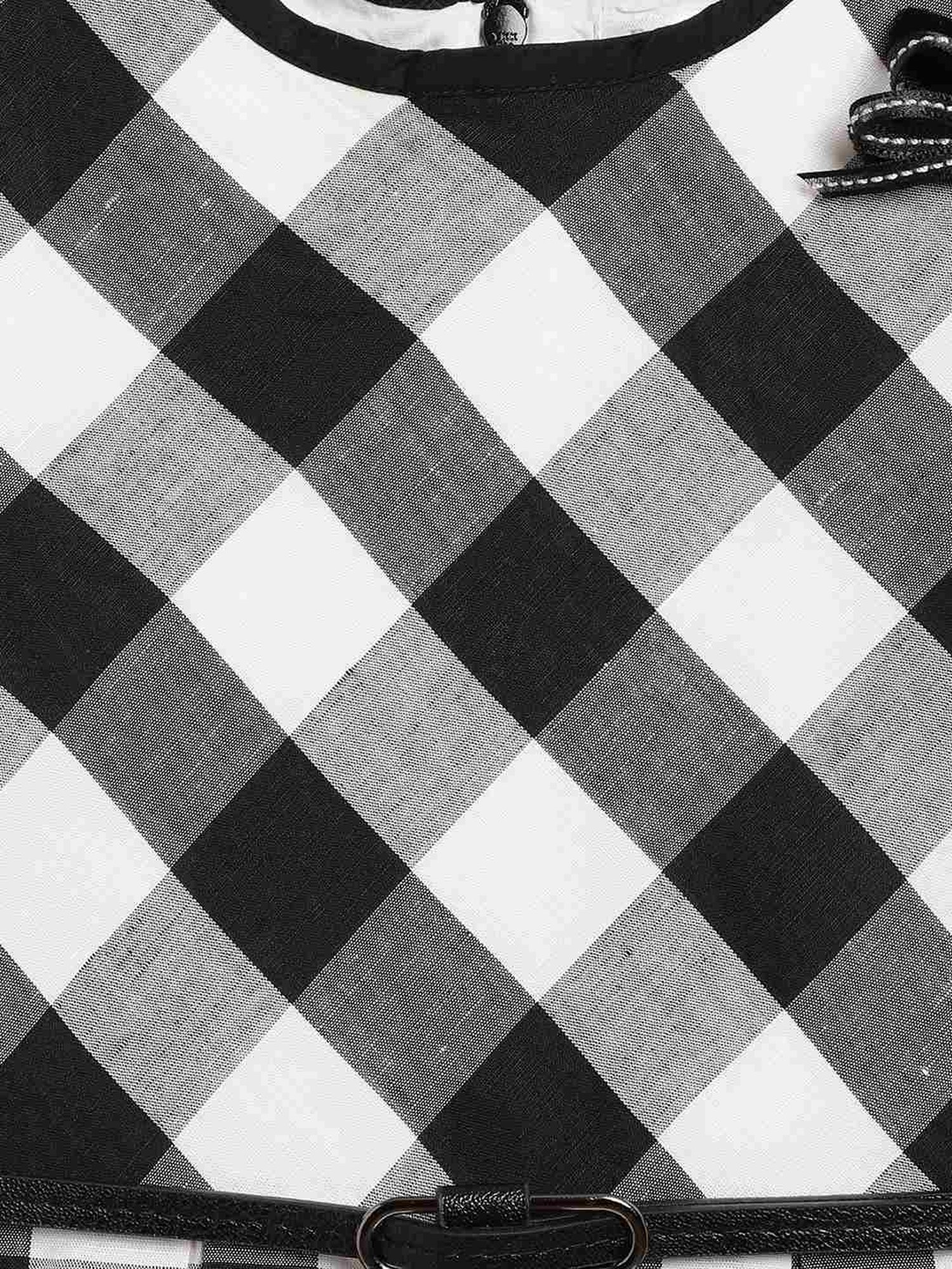 Elle Kids Black & White Chequered Dress