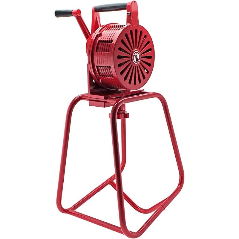 Air Raid Hand Crank Siren, Loud Heavy Duty Tornado Siren with Rail Stand, Fire Air-raid Alarm, Warning Construction Air Horn VXS-1200MBR