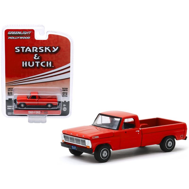 1969 Ford F-100 Pickup Truck Red "Starsky and Hutch" (1975-1979) TV Series 1/64 Diecast Model Car by Greenlight
