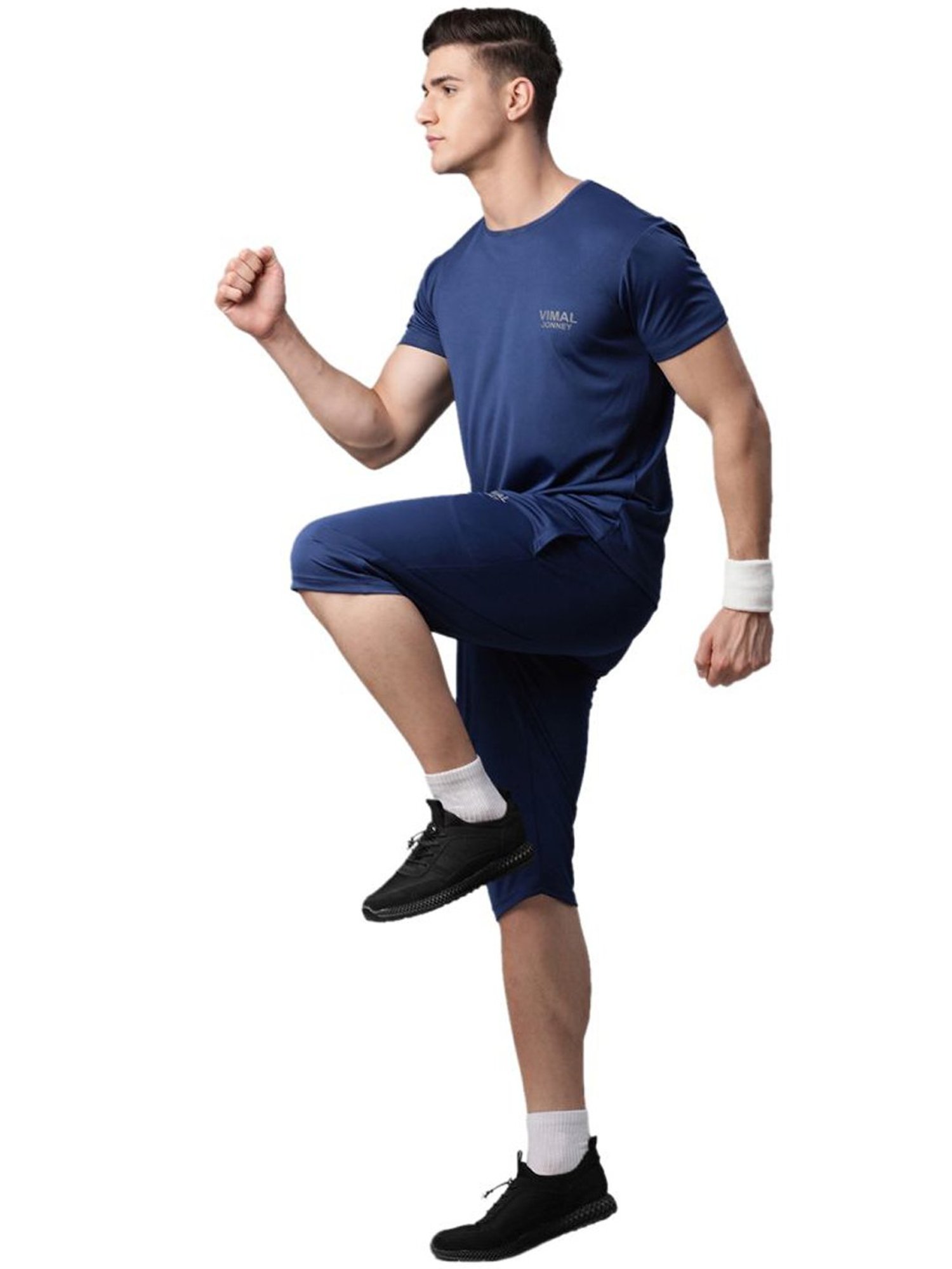 Vimal Jonney Blue Slim Fit T-Shirts