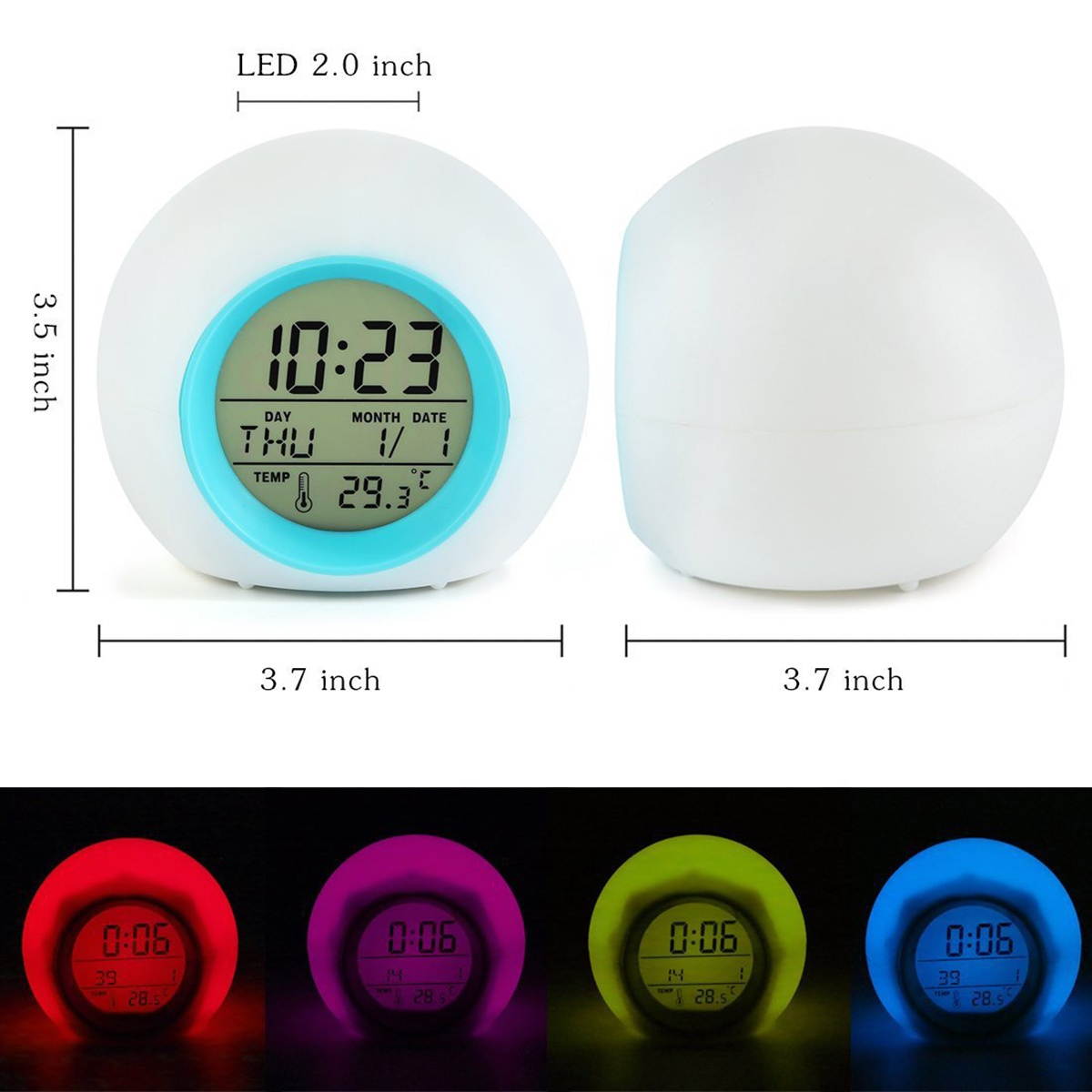 Multi-function Alarm Clock LED Despertador Digital Clock Calendar Thermometer Display Clock