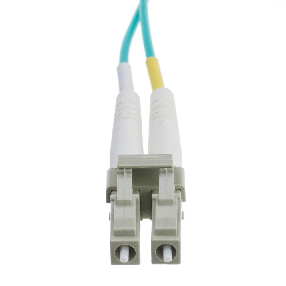 10 Gigabit Aqua OM4 Fiber Optic Cable, LC / LC, Multimode, Duplex, 50/125, 6 Meter (19.6 foot)