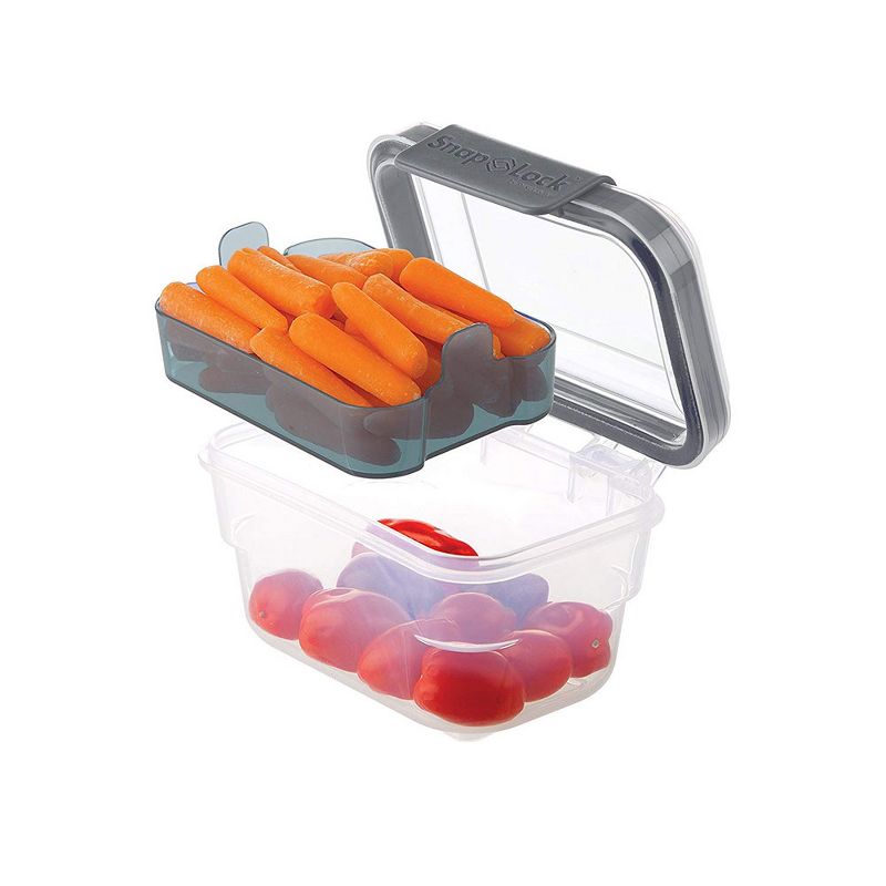 Progressive International SNL-1000GY Snaplock Snack To Go Plastic Container