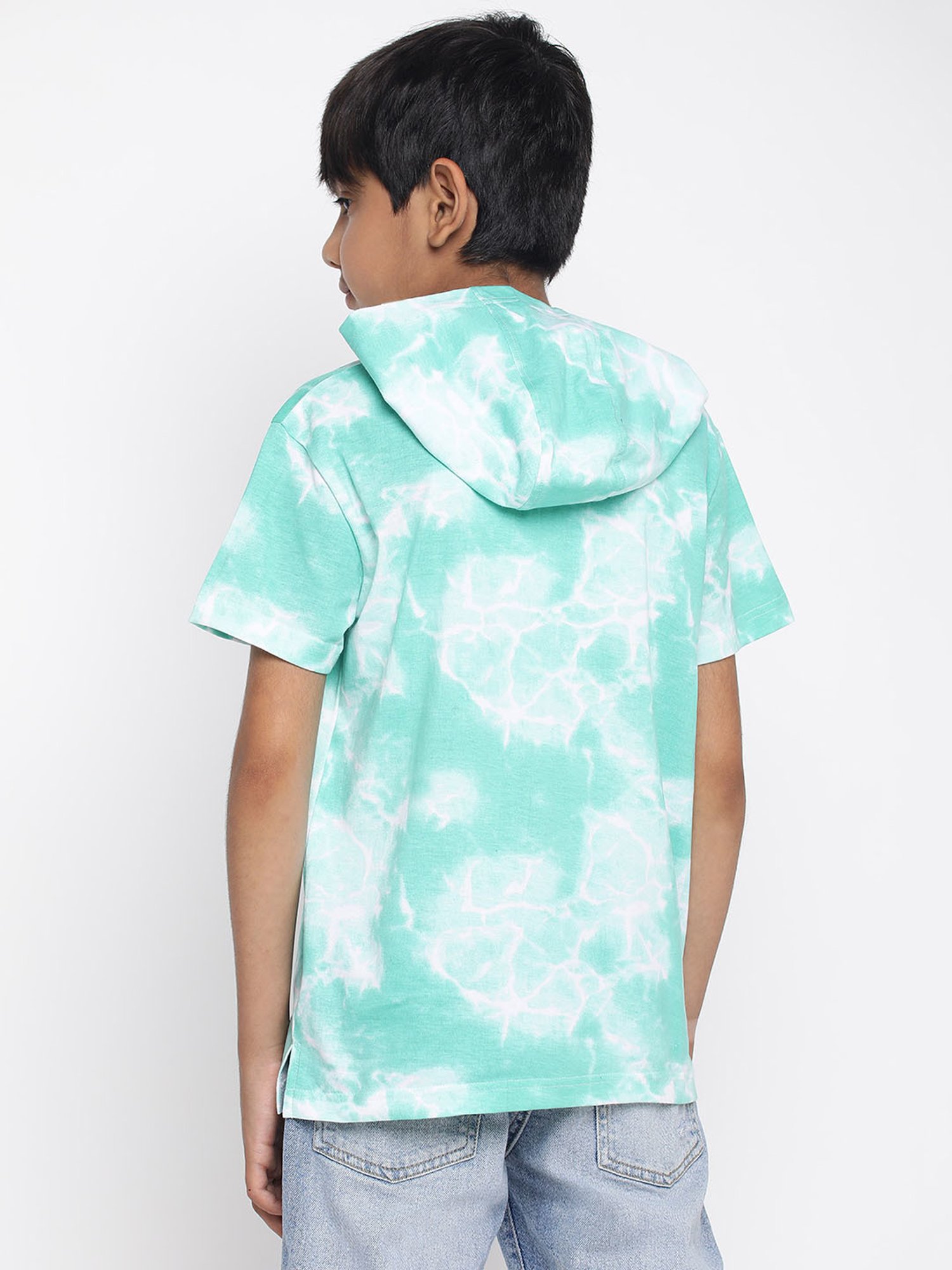 Lil Tomatoes Kids Mint & White Tie and Dye T-Shirt