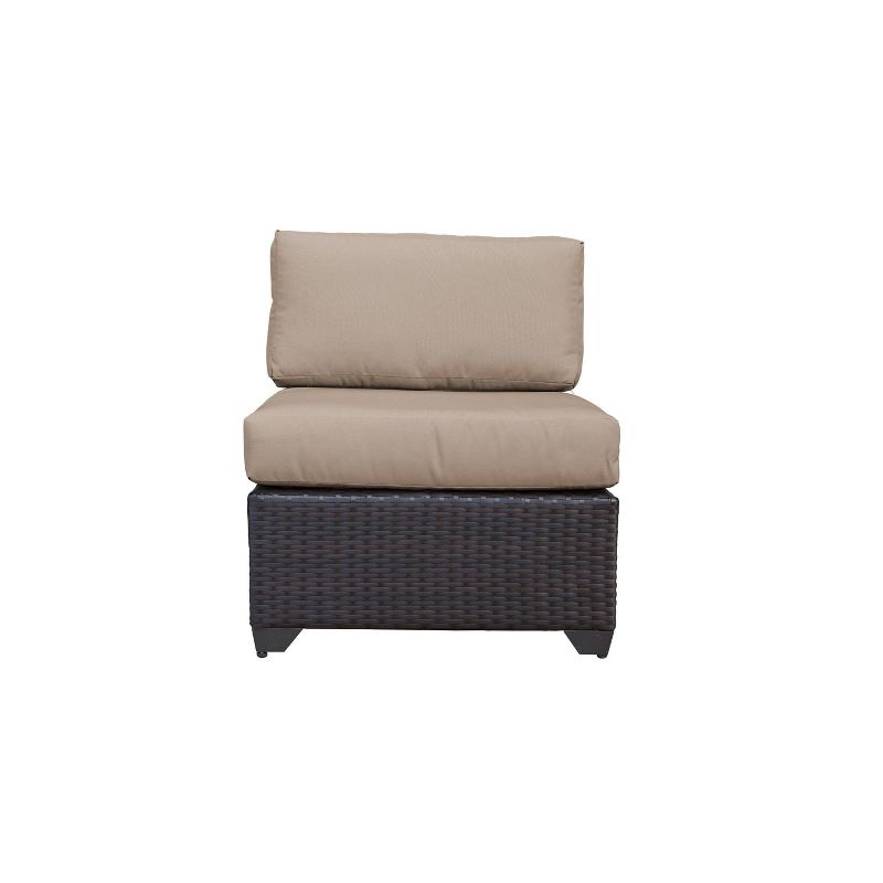 3pc Outdoor Wicker Conversation Set with Sofa Chairs & Table - Crestlive Products
