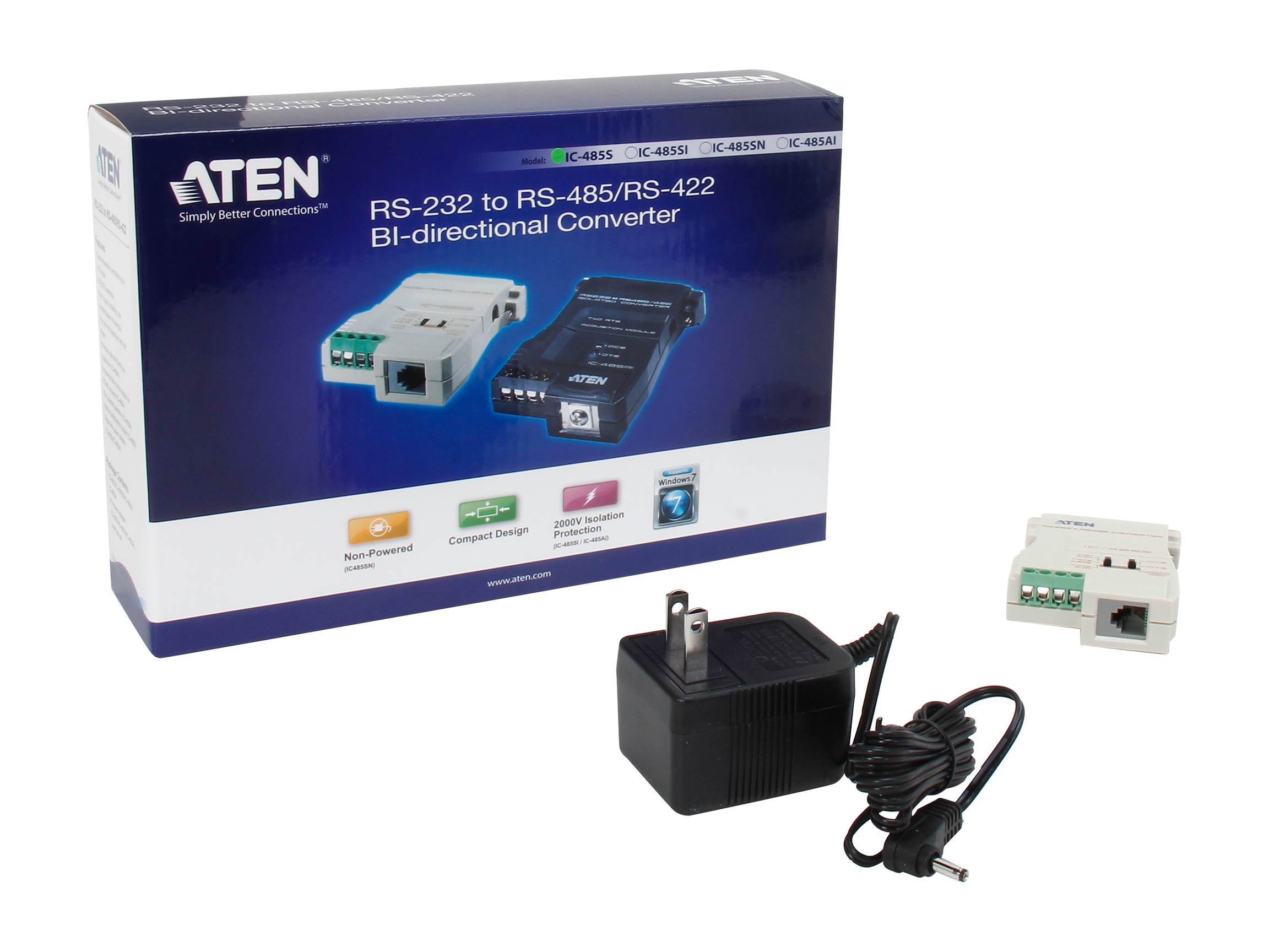 Aten IC485S RS-232 to RS-485/RS-422 Bidirectional Converter