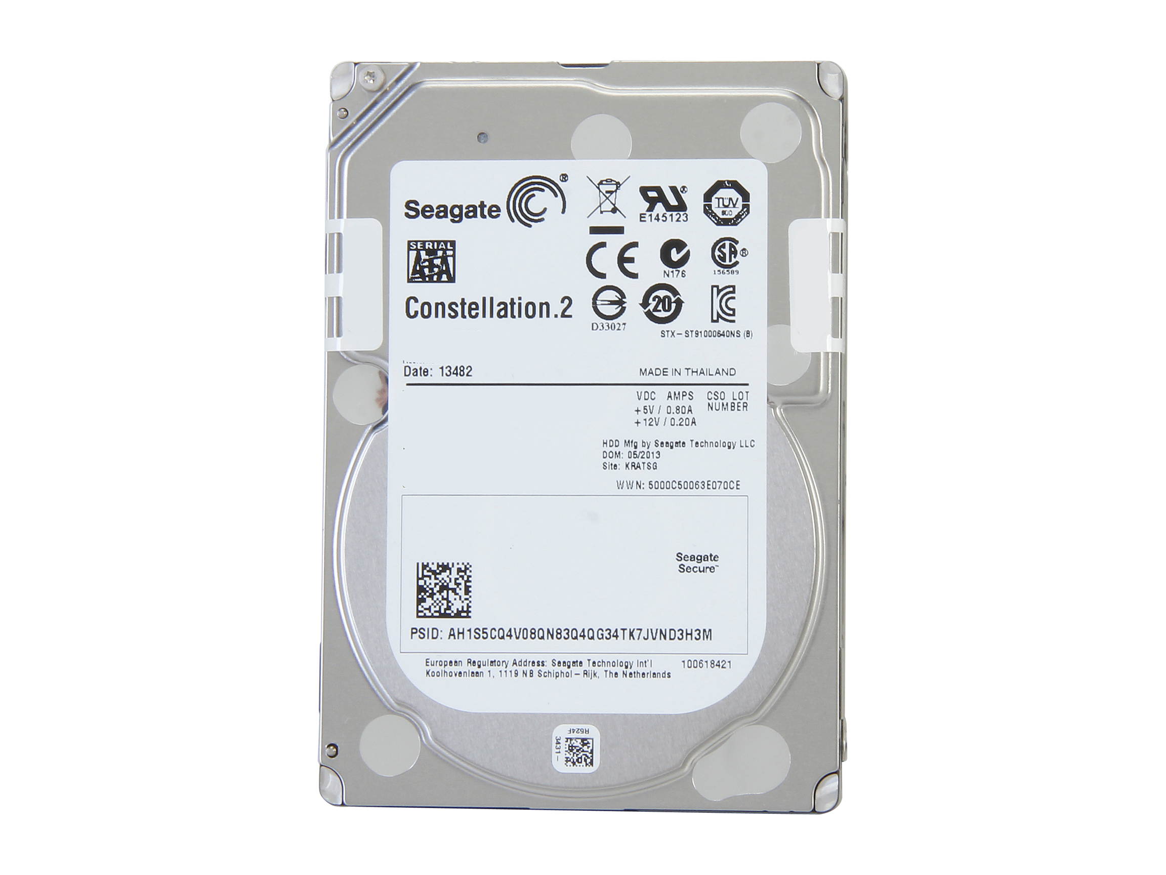 Seagate Constellation.2 ST9500622NS 500GB 7200 RPM 64MB Cache SATA 6.0Gb/s 2.5" Internal Enterprise Hard Drive Bare Drive
