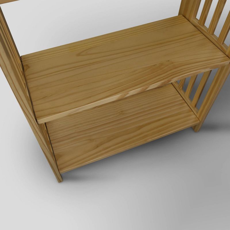 42" 4 Shelf Folding Bookcase Natural - Flora Home