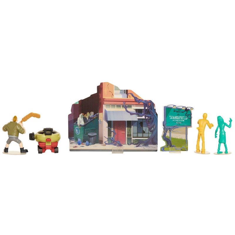 The Last Kids on Earth Dirk Action Figure 2.5" - Hero Pack Playset with 2 Zombies & Disk Launcher