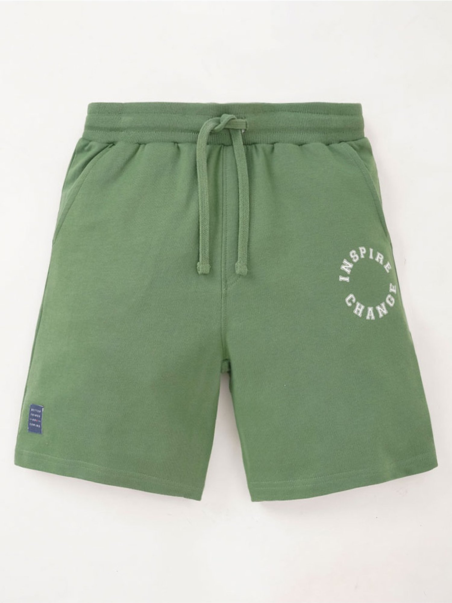 Edheads Kids Green Cotton Printed Shorts