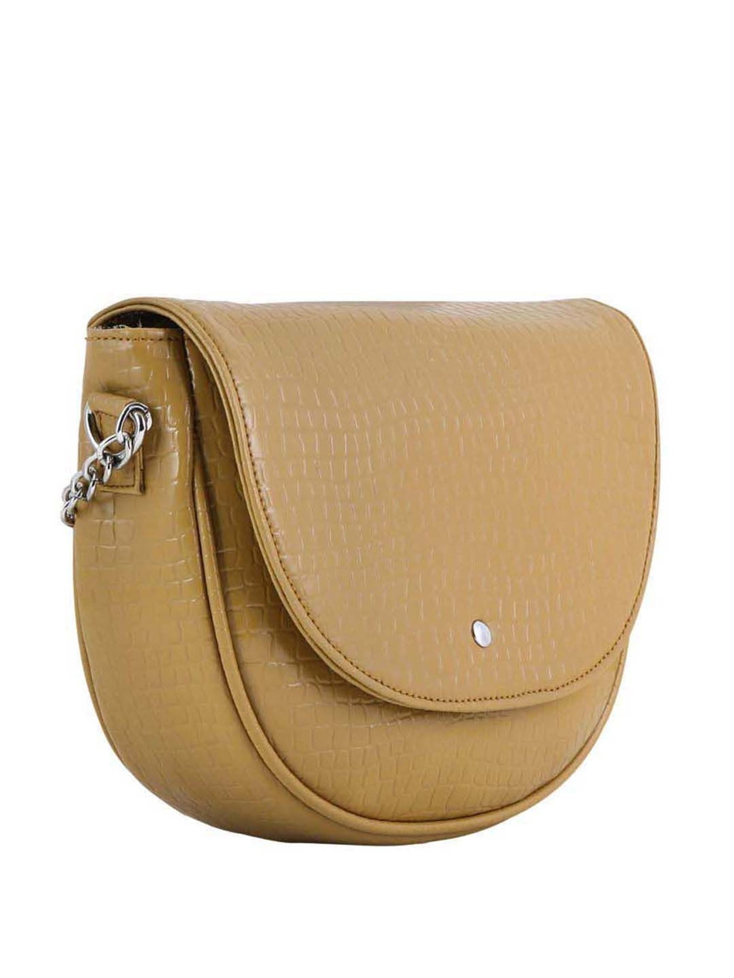 Toteteca Tan Textured Medium Sling Handbag