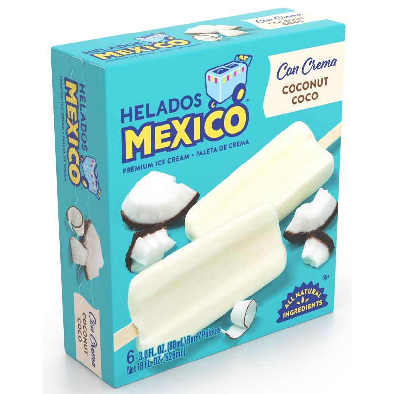 Helados Mexico Coconut Ice Cream Bars - 6ct