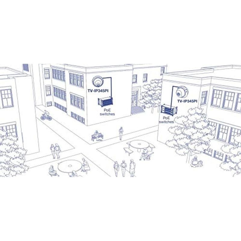 TRENDnet Indoor/Outdoor 4 Megapixel, Varifocal PoE IR Dome Network Camera, Auto-Focus, Optical Zoom, Manual Pan/Tilt, Night Visions Up to 98ft, IP66 Rated Housing, ONVIF, IPv6, TV-IP345PI