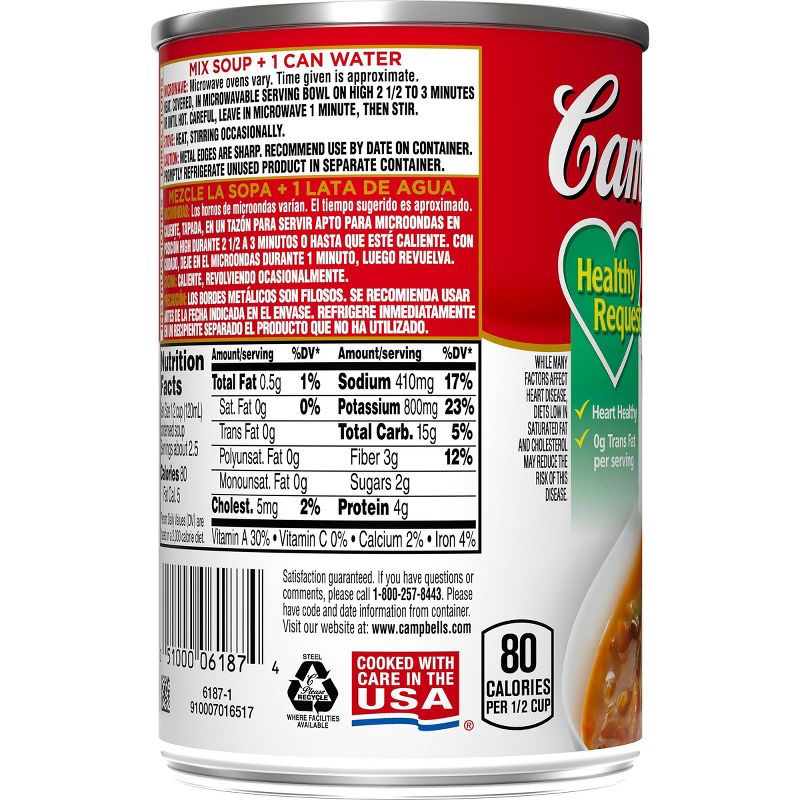 Campbell's Condensed Healthy Request Vegetable Beef Soup 10.5oz