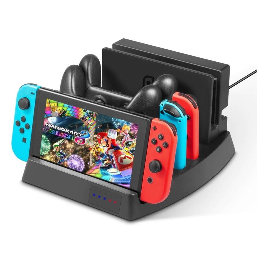 6 in 1 Nintend Stand Multi-functional Fast Charging Stand Dock Holder With LED Indicator for Nintend Switch Console Charger