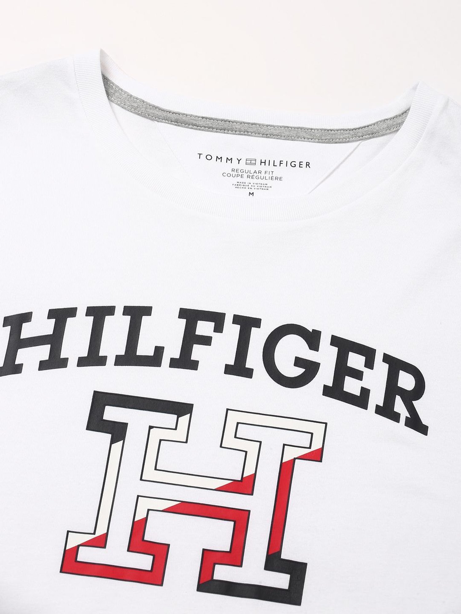 Tommy Hilfiger White Regular Fit Printed T-Shirt
