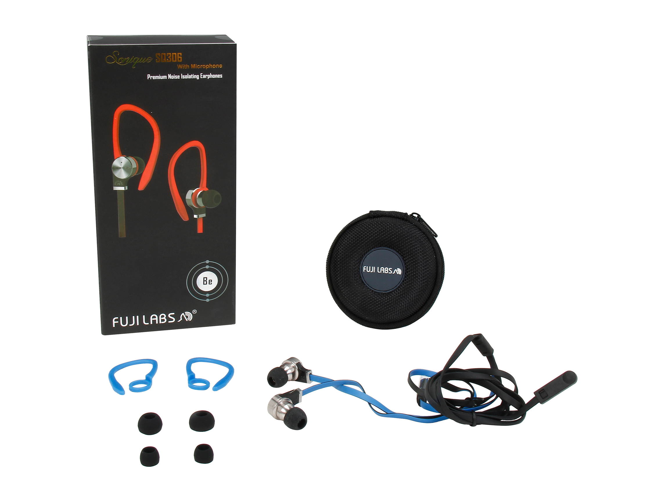 Fuji Labs Sonique SQ306 Premium  Beryllium  In-Ear Headphones with In-line Mic