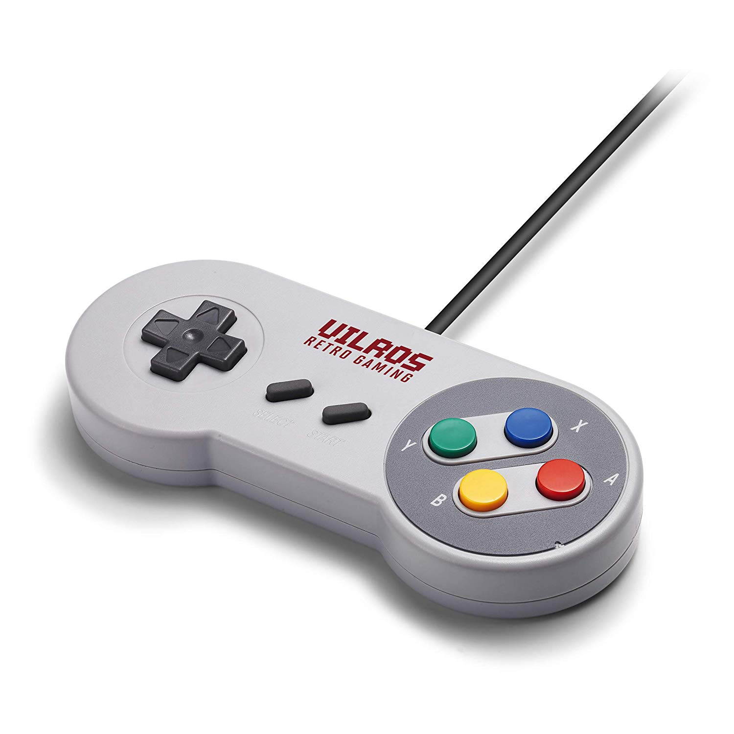 Vilros Retro Gaming Weighted Classic SNES Style USB Gamepads-Set of 2