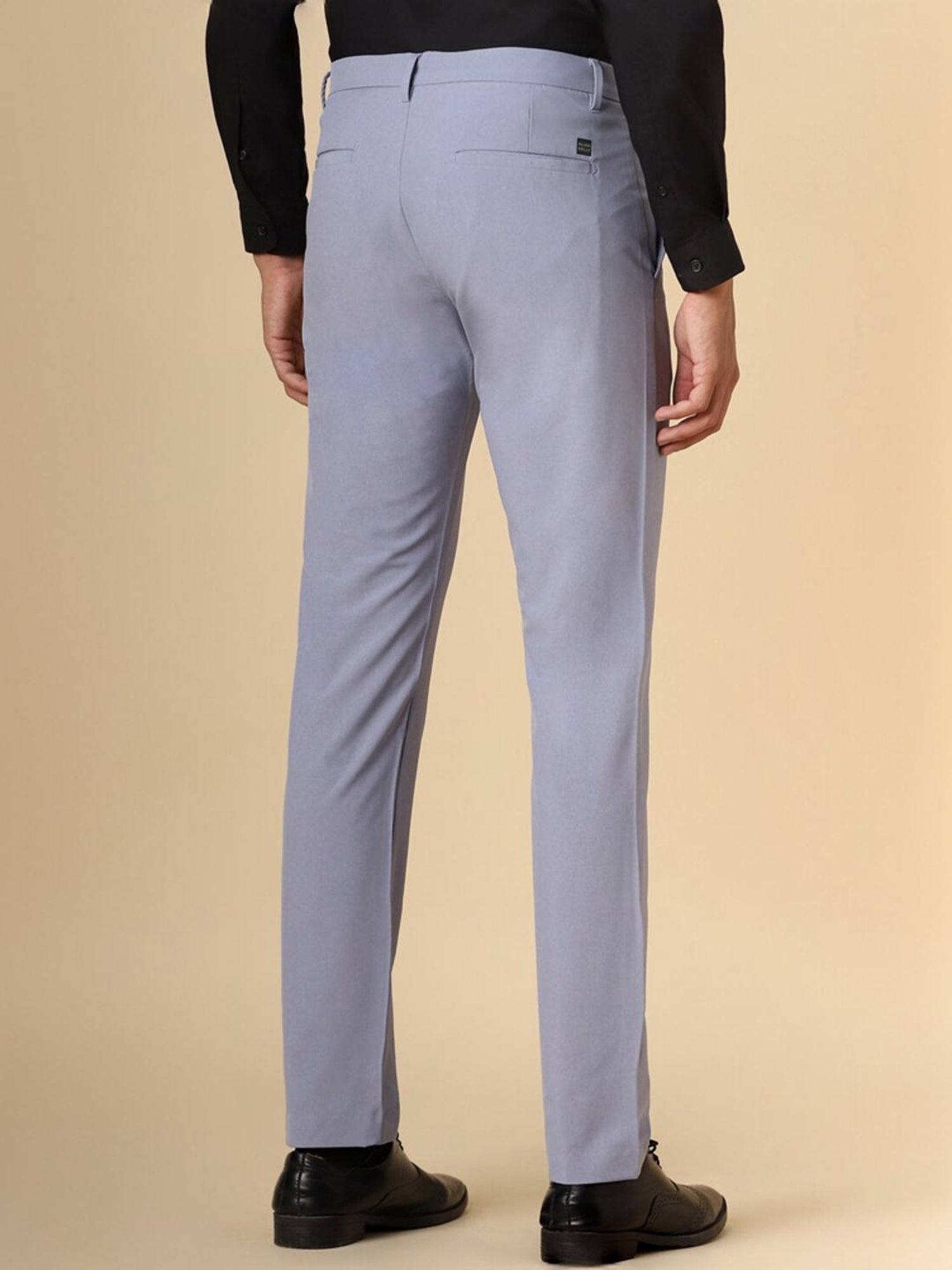 Allen Solly Blue Slim Fit Trousers